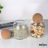 3pcs 500ml Borosilicate Glass Storage Jars with Cork Lids Airtight Leak Proof Containers for Food,Spices,Nuts,Coffee Beans Scratch Resistant