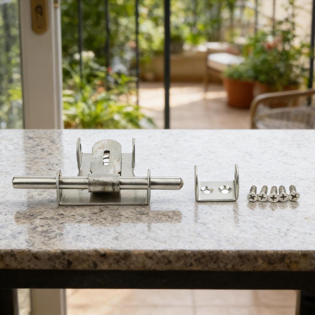 Garden Gate Lock Home Security 15x6.5x2.4cm Door Bolt Shed Door Lock Prevents Forced Entry Multi-surface Mounting