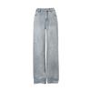 Early Spring Rhinestone Relaxed High Waist Straight Wide Leg Long Denim Pants For Women Casual Pants Oversize Denim Trousers