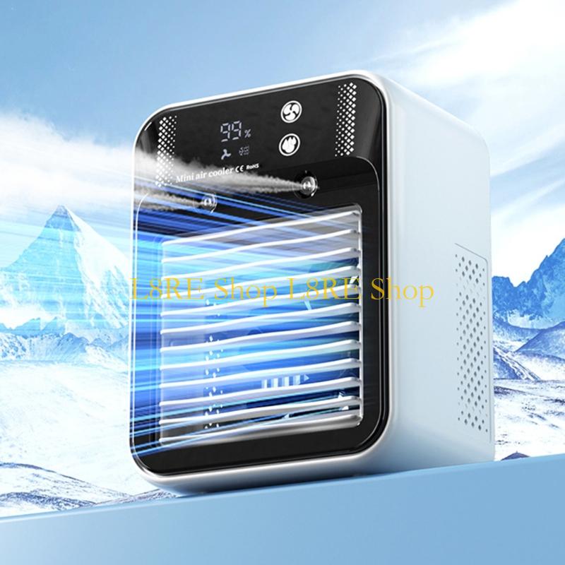 L8RE Portable Mini Air Conditioner Cooling Fan 2 Speed Cooling Fan Replace For Bedroom Room Outdoor Office Desk Cooling Fan