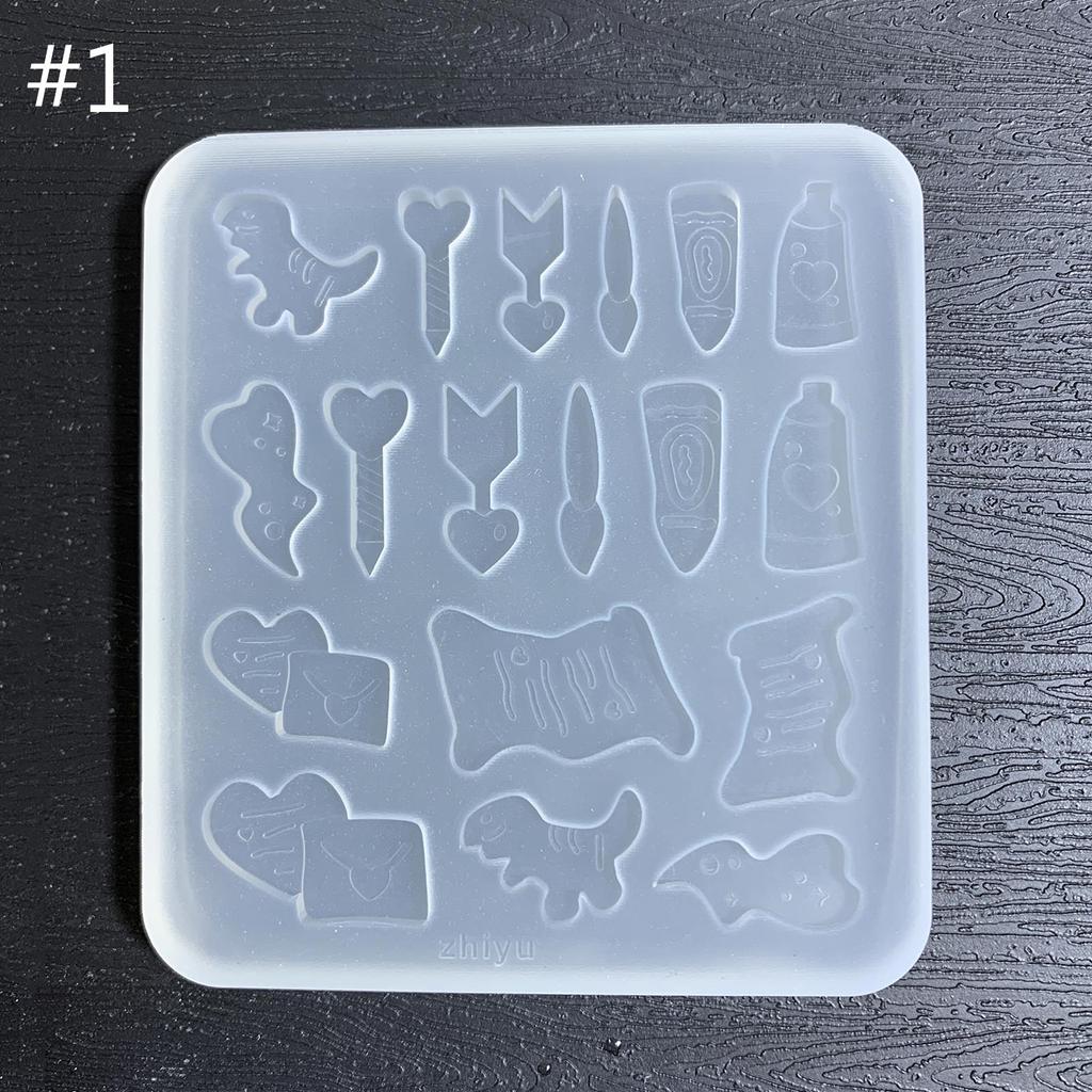 Playing Card Silicone Resin Mold Tiny Bowknot Star Tennis Shape Mold Filling Craft 3D Clothes DIY Making Handmade Crafts