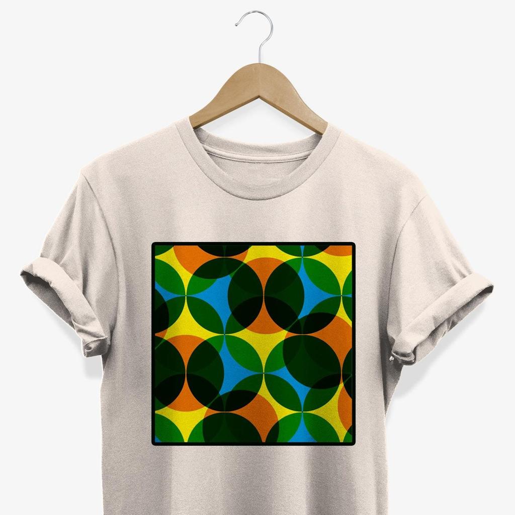 70s Abstract Art T-shirt: Retro Overlapping Circles Graphic Tee