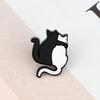 Black And White Cat Enamel Pins Hugging Cats Brooches Cartoon Cute Animal Backpack Lapel Custom Badges Jewelry Gifts For Friends