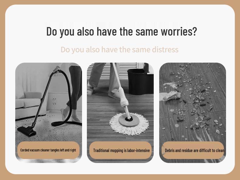Portable Wireless Vacuum and Mopping Machine - Handheld and Integrated Cleaning Device for Home