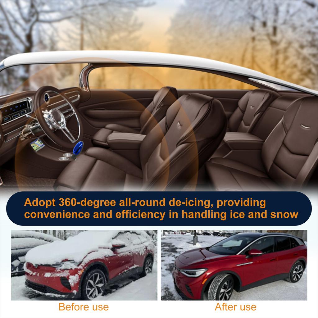Homonth Electromagnetic Heating Snow Removal Device Car Glass Snow Removal Ice Melting Defrosting Portable Car Mounted Deicing Device