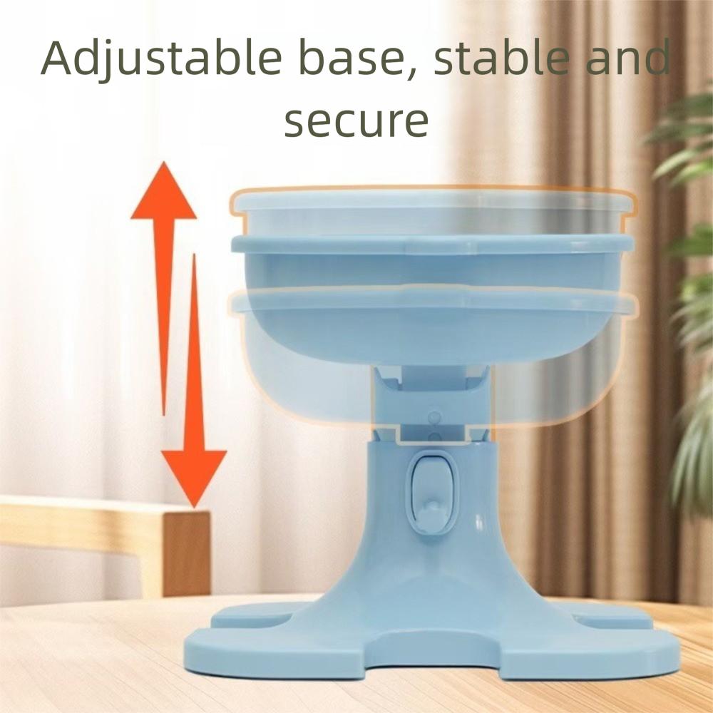 Height Adjustable Raised Cat Bowl High Footed Cat Food Plate Dog Feeding Bowl for Pet