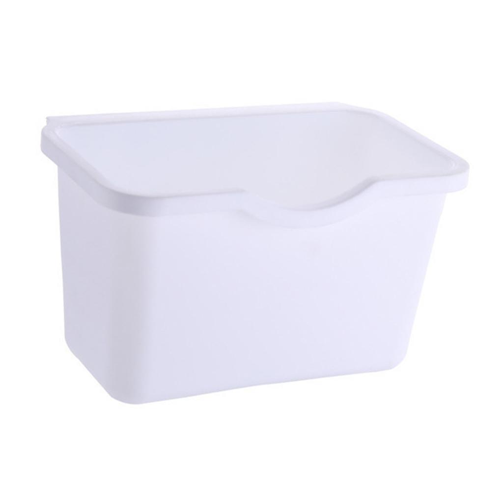 Hängender Mülleimer Platzsparend Großes Fassungsvermögen Offener Müllabfallbehälter für Zuhause Küche Badezimmer Kleine Größe Weiß