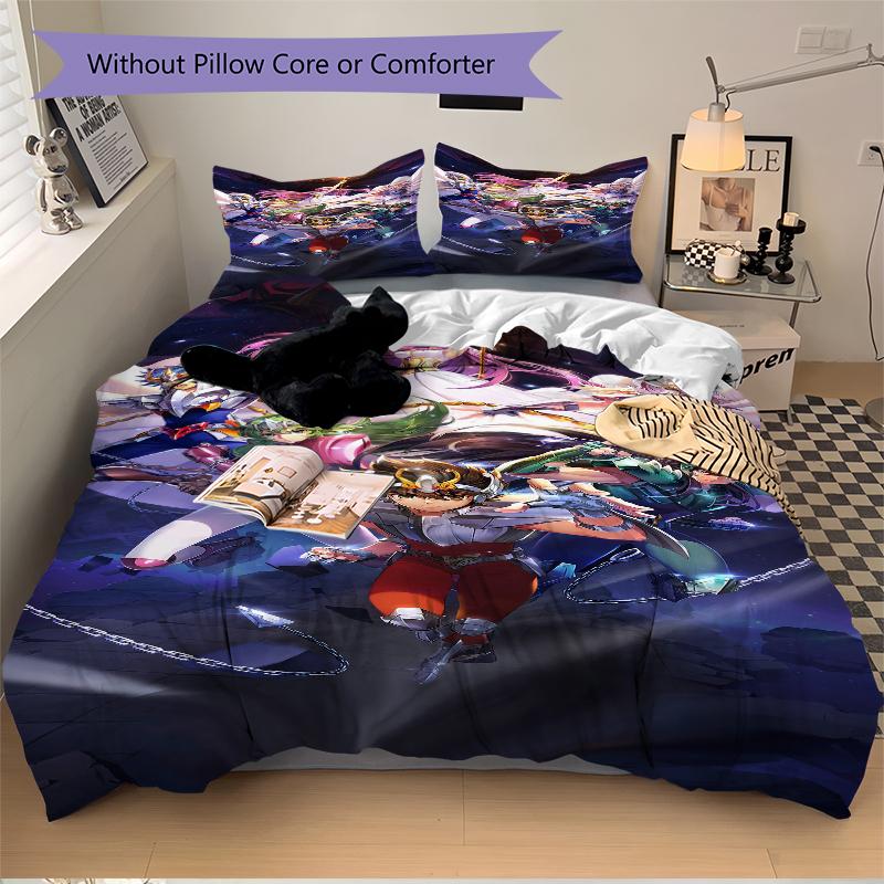 3Pcs Fantasy Heroes Unite Bedding Set Soft Fabric Duvet Cover Pillowcases Home Christmas Xmas Halloween Gift 1 Duvet Cover 2 Pillowcase L1270