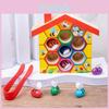 House Wooden Bee Bee Clamp To Hive Matching Gamemontessori Color Sorting Puzzle Fine Motor Skill Toy Early Educational Gift