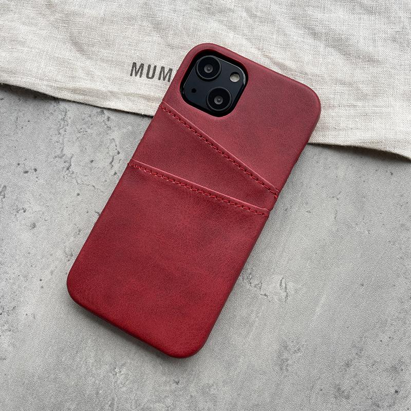

Leather Retro Case for iPhone 14 13 12 Mini 11 Pro Max X XR XS 7 8 Plus Slim Soft Dual Card Slot Holder Shockproof Cover For iPhone 8