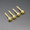 4Pcs Guitar Neck Fixed Mounting Screw Ferrules Bushings And Bolts For Electric Guitar Bass
