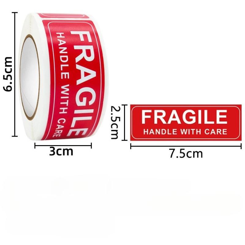 FRAGILE Sticker Handle with Care Do Not Press or Drop Warning Label Self-adhesive Label Roll Sticker