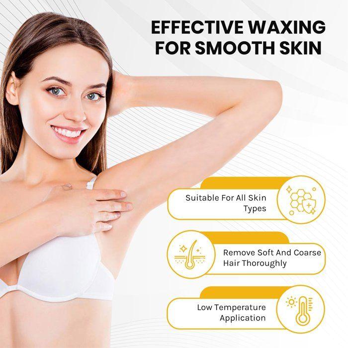 Bolusso Pink Wax Pearls 100g – Strip-Free Hair Removal Wax for Face and Body – Precise Hair Removal, Long-Lasting Soft Skin