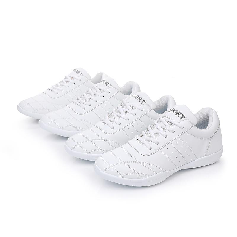 Athletische Cheerleading-Schuhe Trainings-Wettkampfschuhe Tanzschuhe für Erwachsene mit weicher Unterseite Square Dance Weiße Aerobic-Schuhe für Damen