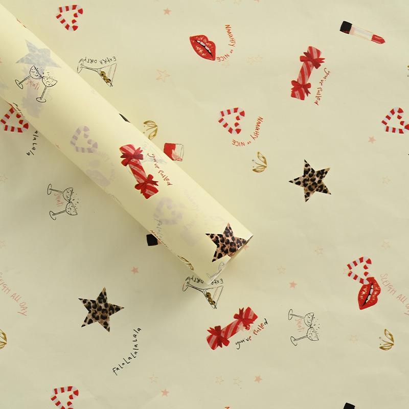 Christmas Tissue Paper Colorful Gift Wrapping Paper Christmas Tree Bowknot Print Paper Decorative For Party Decoration Wrapping