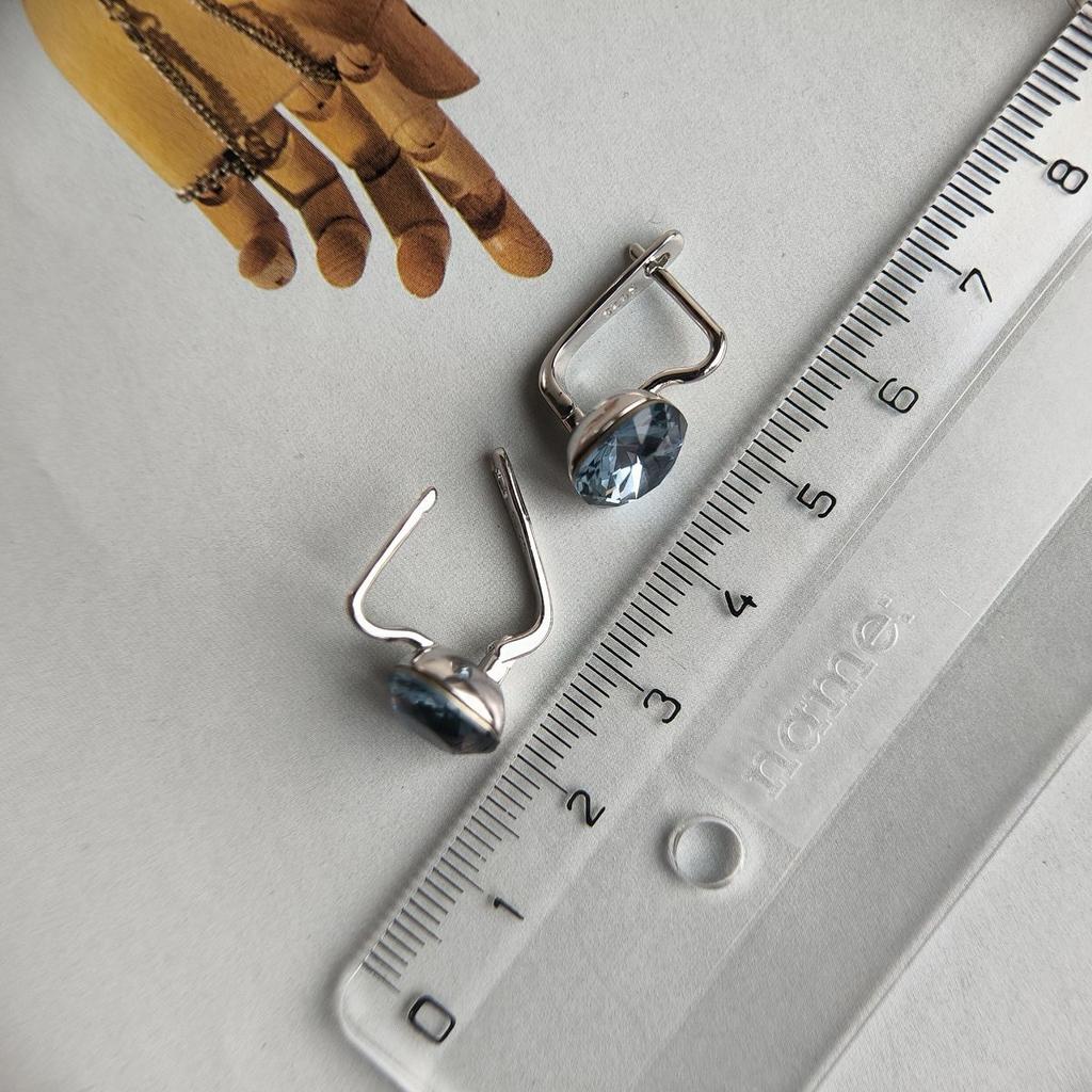 Серебряные серьги с фианитами (2146155)