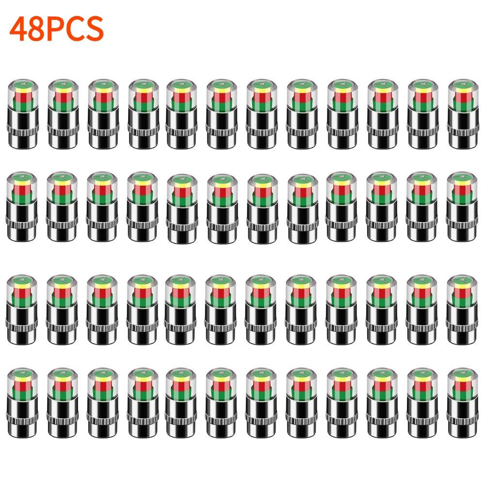 Cars Tire Air Pressure Monitor Alert 4Pcs/set Indicator Tire Valve Cap Gauge Car Accessories Car Tyre Pressure Gauge Caps Useful
