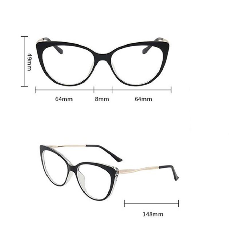 0 -0.5 -0.75 To -6.0 Blue Light Blocking Cat Eye Prescription Spectacles With Diopter Spring Leg Myopia Photochromic Eyeglasses