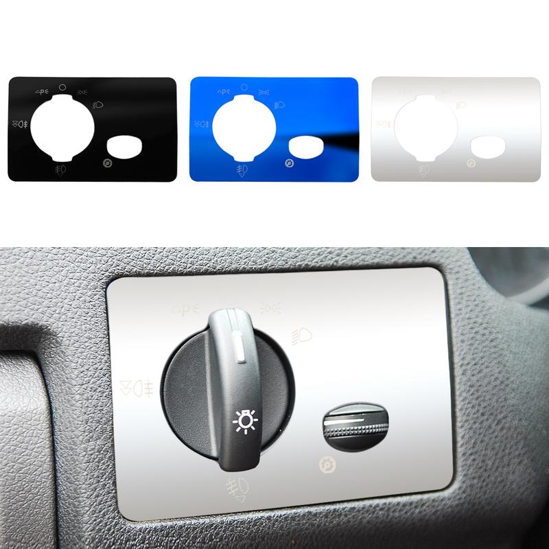 Für Ford Focus 2 MK2 2005 - 2011 LHD Scheinwerferschalter-Panel-Abdeckung Aufkleber Frontscheinwerfer-Einstellknopf-Zierleiste Innenraumzubehör