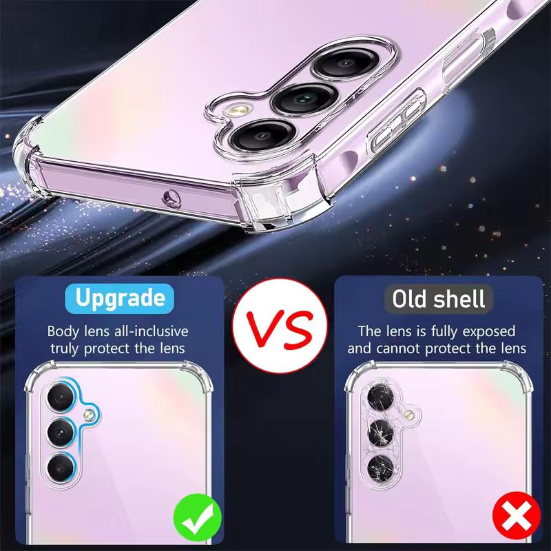 Stoßfestes Silikon Klares Handyhülle Für Samsung Galaxy S25 S24 S23 S21 FE S22 S20 S10 Plus Ultra A73 A55 A54 A53 A35 A14 M36 M54 Linsenschutzhülle
