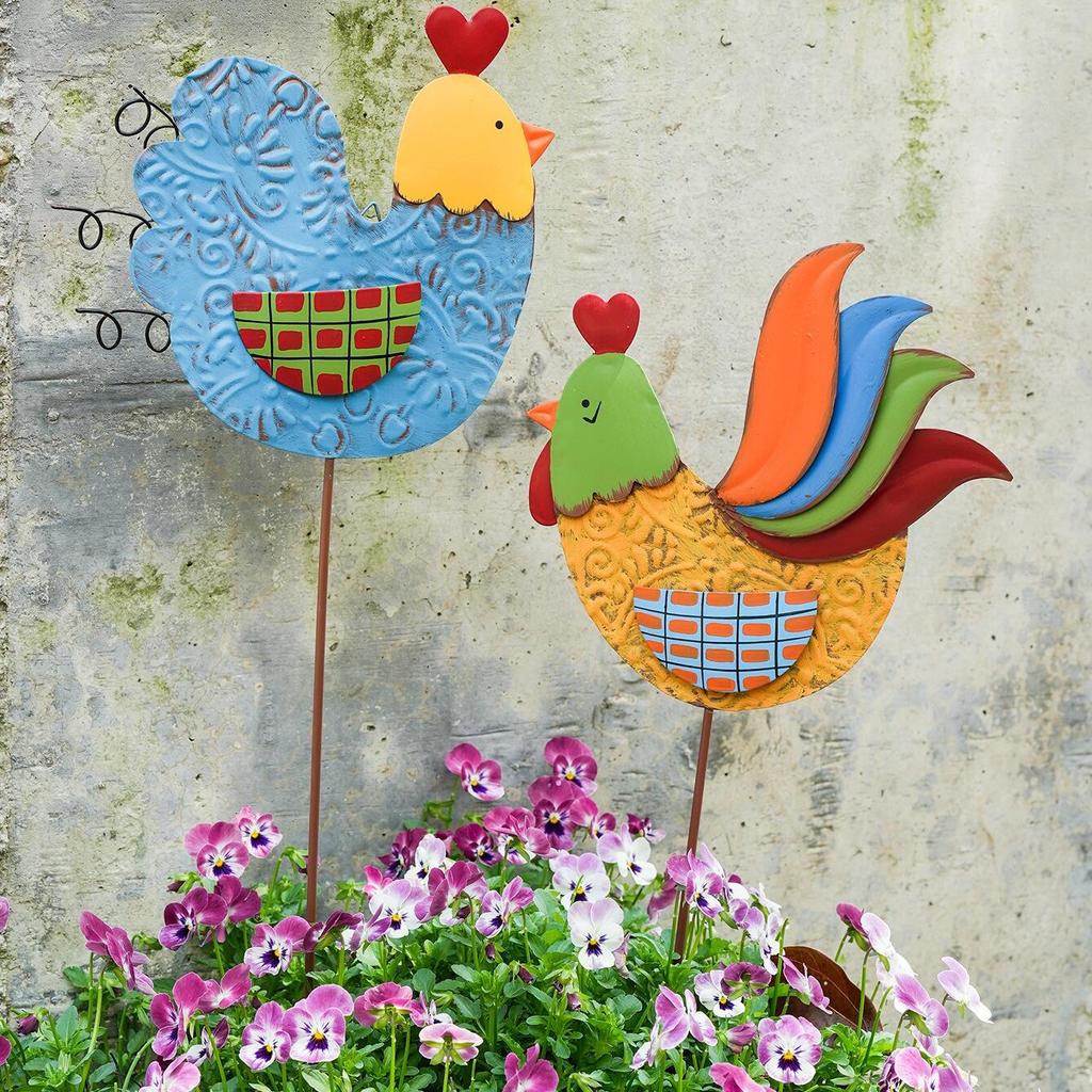 Cartoon-Tier- und Blumenschmuck: Garten- & Hofdekoration