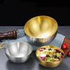 קערות סלט פירות מפלדת אל-חלד מוזהבת קערת מרק אורז אטריות ראמן כלי אוכל למטבח כלי הגשה קערות ערבוב