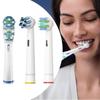 Clean For Oralb Generic Crossaction Electric Toothbrush Heads 1 Pack Of 4 White