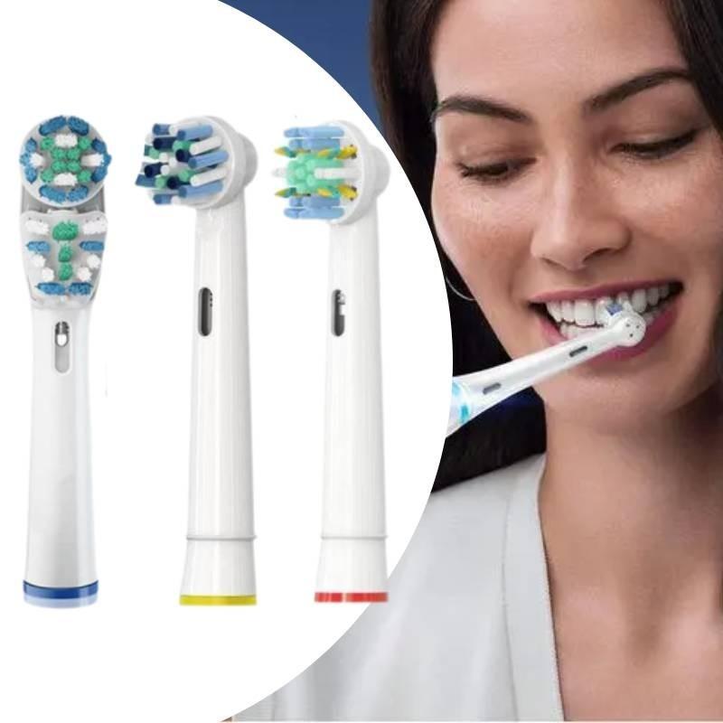 Clean For Oralb Generic Crossaction Electric Toothbrush Heads 1 Pack Of 4 White