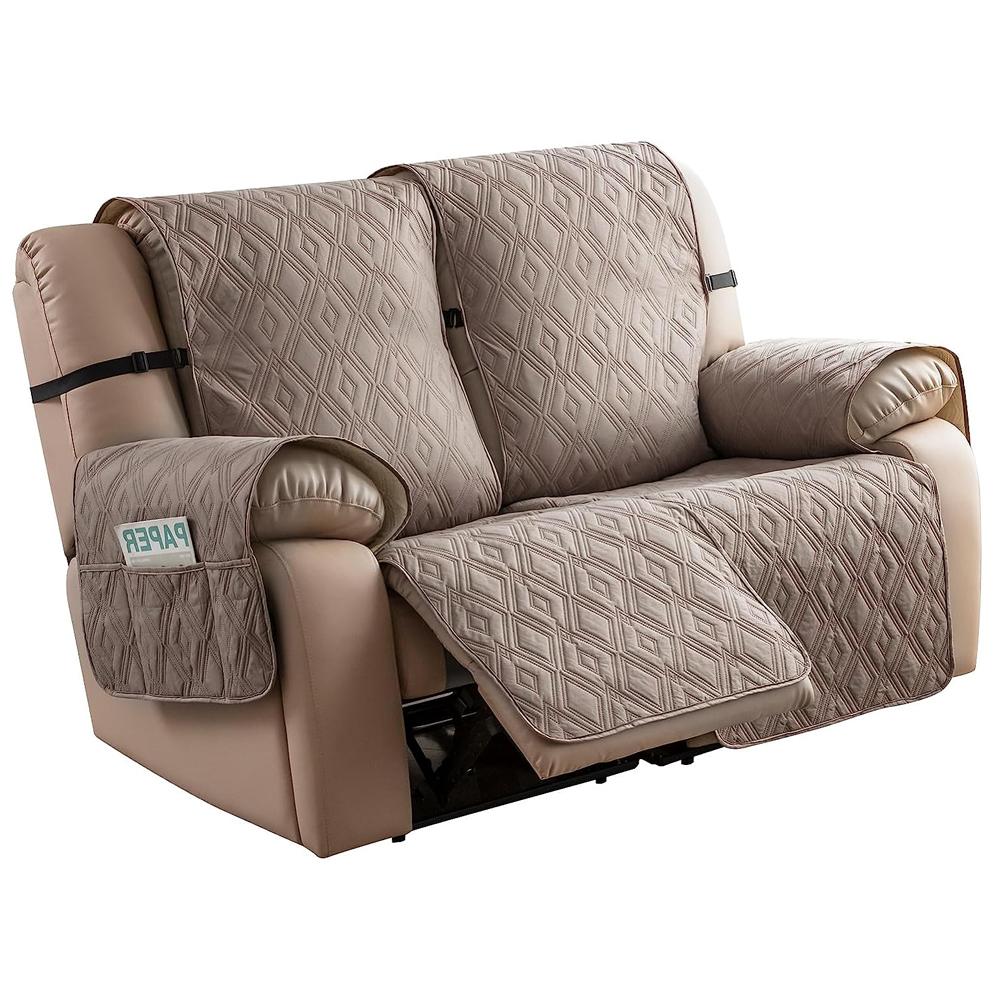 Waterproof Recliner Slipcover Non Slip Covers For Reclining Loveseat With Elastic Straps Washable Recliner Chair Cover