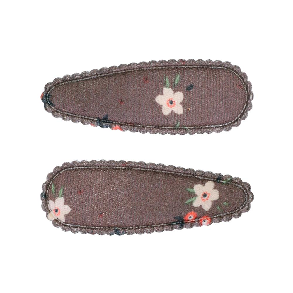 2 Stück/Set Bedruckte BB Haarspange Haaraccessoires Handgefertigt Leinwand Blume Haarspange Mädchen Süße Haarspangen Kopfschmuck Geschenk