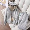 Damen Winter Plus Samt Hoodie & Hose Set - Trendiges Lässiges Zweiteiliges Oberbekleidungsset