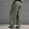 Pantalones de Hombre con Bolsillos y Cordón Pantalones Deportivos Casuales de Pierna Recta