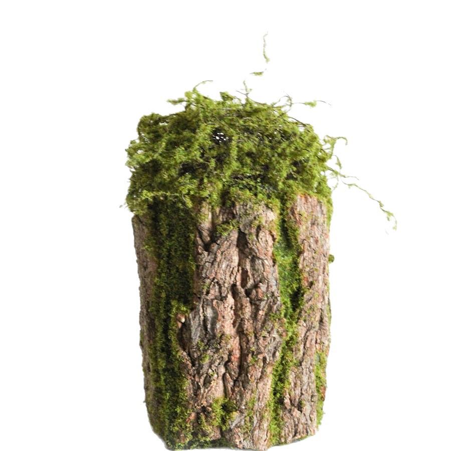 Forest Style Artificial Tree Stump with Moss Bark - Kindergarten and Country Style Decorative Ornament, Perfect for Landscaping or Inserting Flowers.