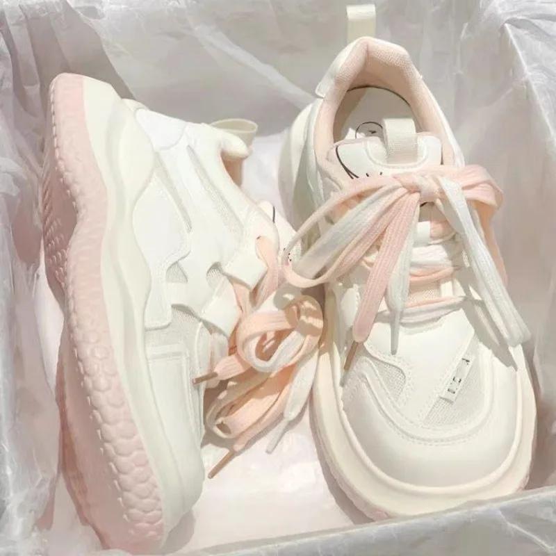 Women's Sneakers  New Summer Fashionable Casual Thick Soled Shoes Comfortable Height-increasing Platform Soles for Women