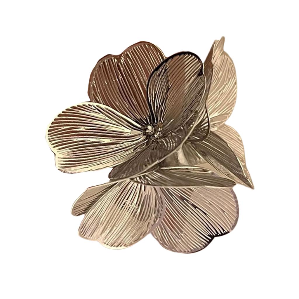 Elegant 3D Floral Rings for Women Vintage Styles with Waterfall Fishtail Designs and Stylish Diamonds Daily Use