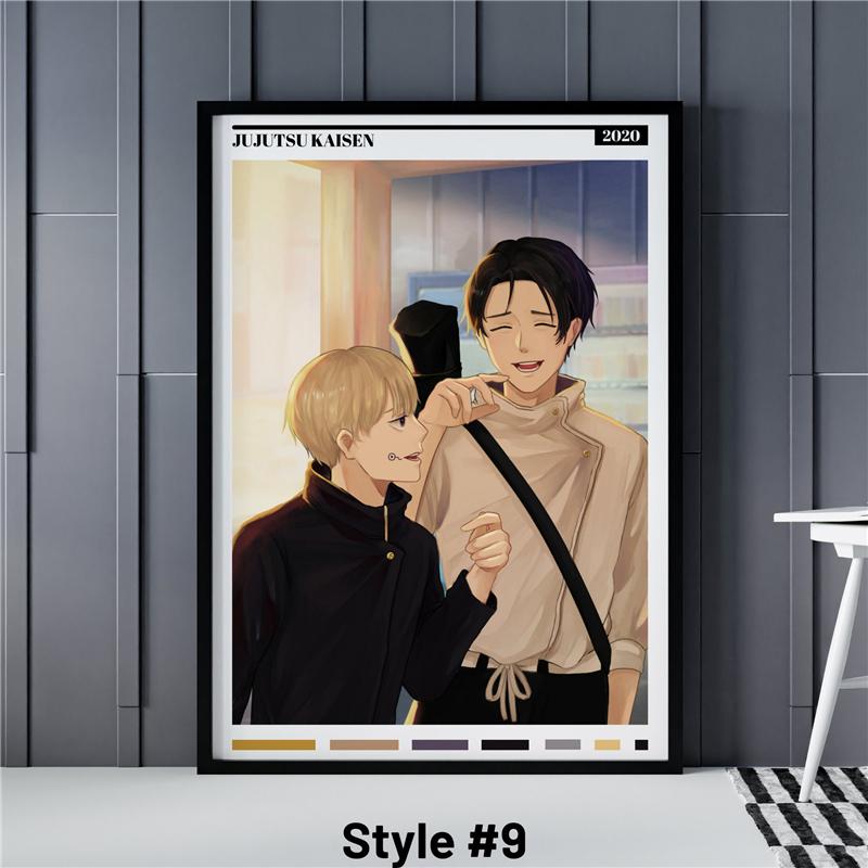 

Плакат Jujutsu Kaisen, детали аниме, Годзё Сатору, манга, холст, картина, постеры с персонажами, эстетическая настенная художественная картина, декор комнаты A4 21x30cm No Frame