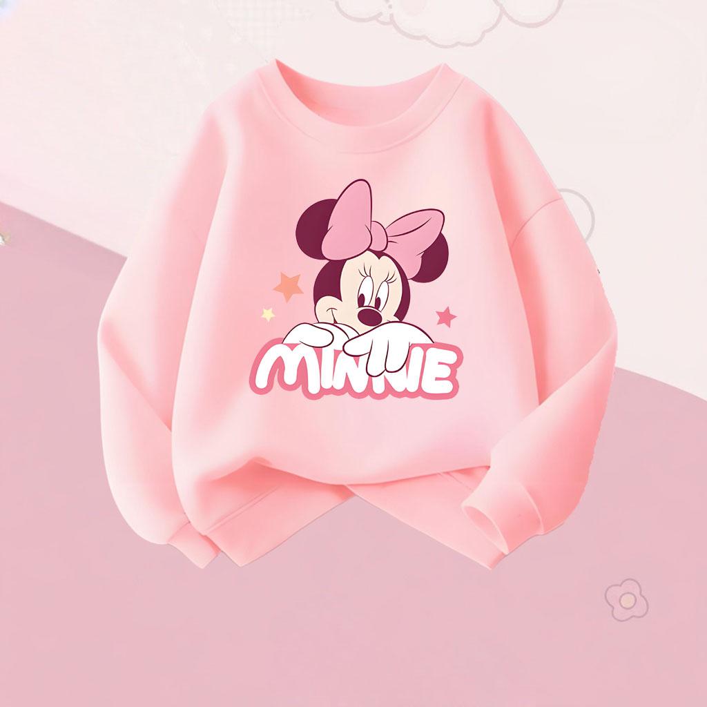 2026 Autumn New Girls Casual Sweatshirts Kids O Neck Hoodies Cartoon Print Children's Long Sleeve Tops Breathable Sport Clothes