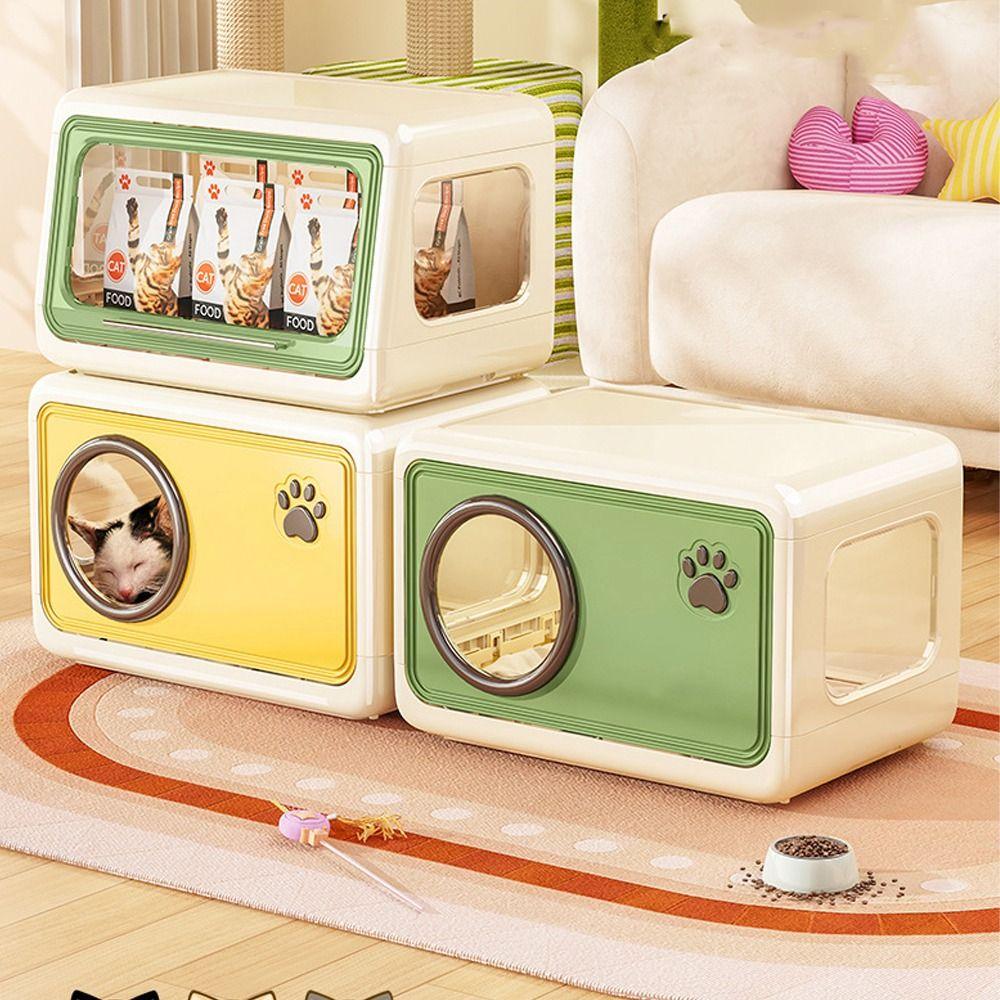 Ventilated Pet Cat Cage Double Layer Cat Sleep House Universal Cat Shelter Four Season