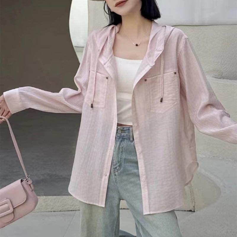 Korean Style Women's Lightweight Sun Protection Shirt - Spring/Summer 2025 Trend