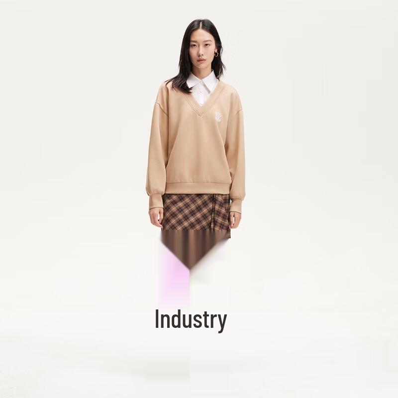 VEROMODA Women's Mock Layer Printed Casual Sweatshirt