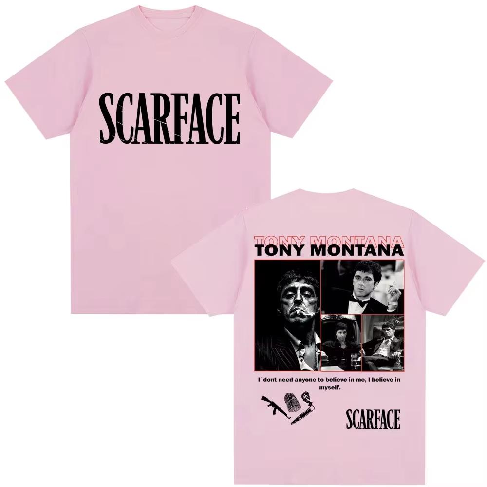 Tony Montana Scarface Unisexs TShirt The World Is Yours Unisexs Clothing Hip Hop Vintage Short Sleeve Cotton Fashion T Shirts