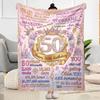 Princess 50th Birthday Celebration Flannel Blanket-Soft and Suitable for Sofas,Beds,Offices,Travel,All Seasons,Great Gift for Holidays and Birthdays.