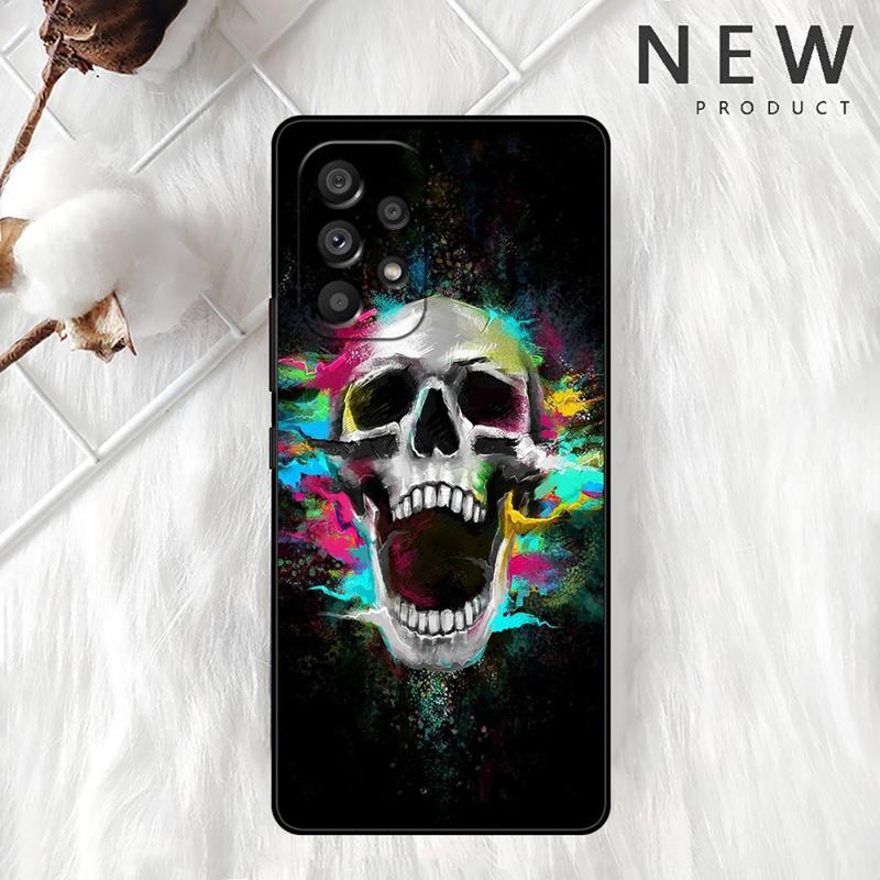 Grim Reaper Skull Skelet Case For Samsung Galaxy A54 A52 A14 5G A53 A12 A13 A71 A23 A34 A33 A21s Phone Cover