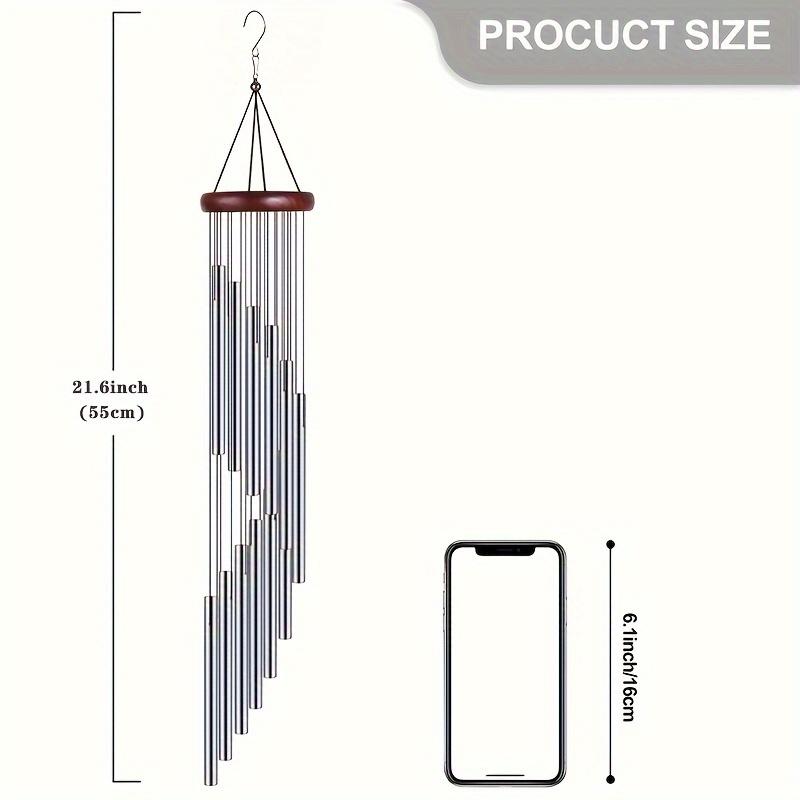 1pcs Antique 12-tube Metal Iron Aluminum Tube Rotating Wind Chime Outdoor Courtyard Music Decoration Family Gift