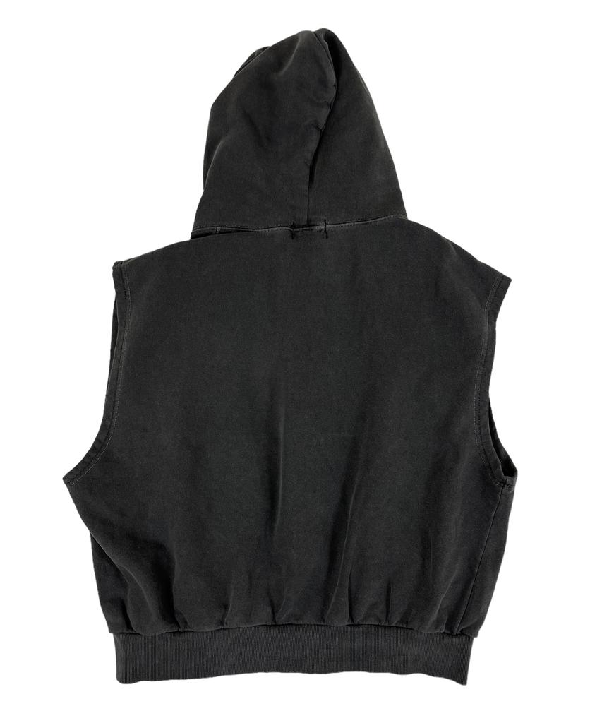 Sk8Er Rock Pigment Hood Zip-Up Vest Stone Charcoal