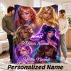 Custom Name Winx Club Flannel Throw Blanket Personalized Text Soft Blanket Bed Sofa Gift
