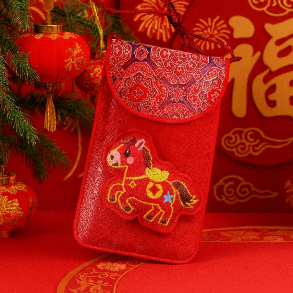 Thickened Horse Year Money Envelope Chinese Style Red Packet Cloth Red Envelope  Chinese New Year