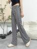 2023 Women's Plus Size Summer Rayon Nine-Point Casual Wide-Leg Pants