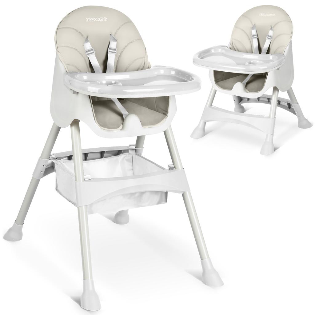 Milo High Chair with Table, Gray