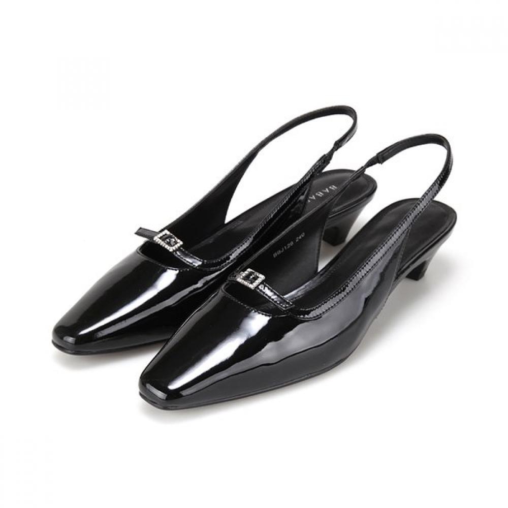 Barbara Leather Patent Dressy Slingback Sandals 3cm 3 Colors Bbj128 225/01.black